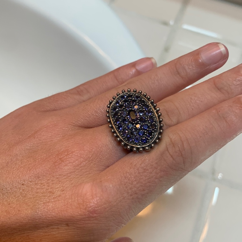 Beautiful silver & blue ring